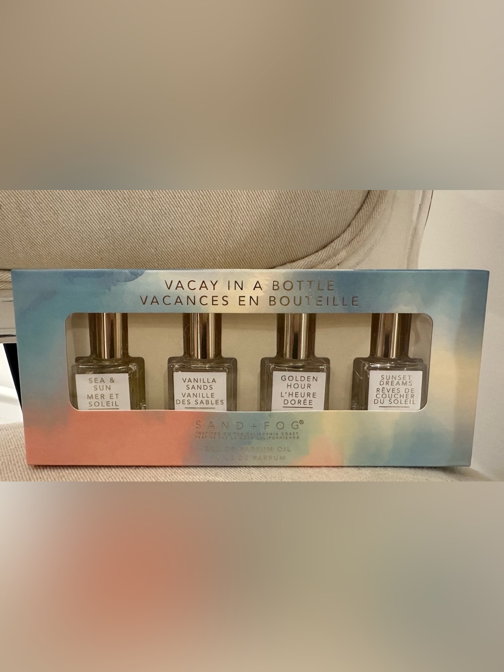 Sand + Fog Gift Set Sea & Sun, Vanilla Sands, Golden Hour, Sunset Dreams NWT